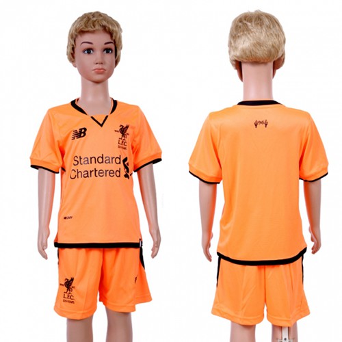 Liverpool Blank Sec Away Kid Soccer Club Jersey